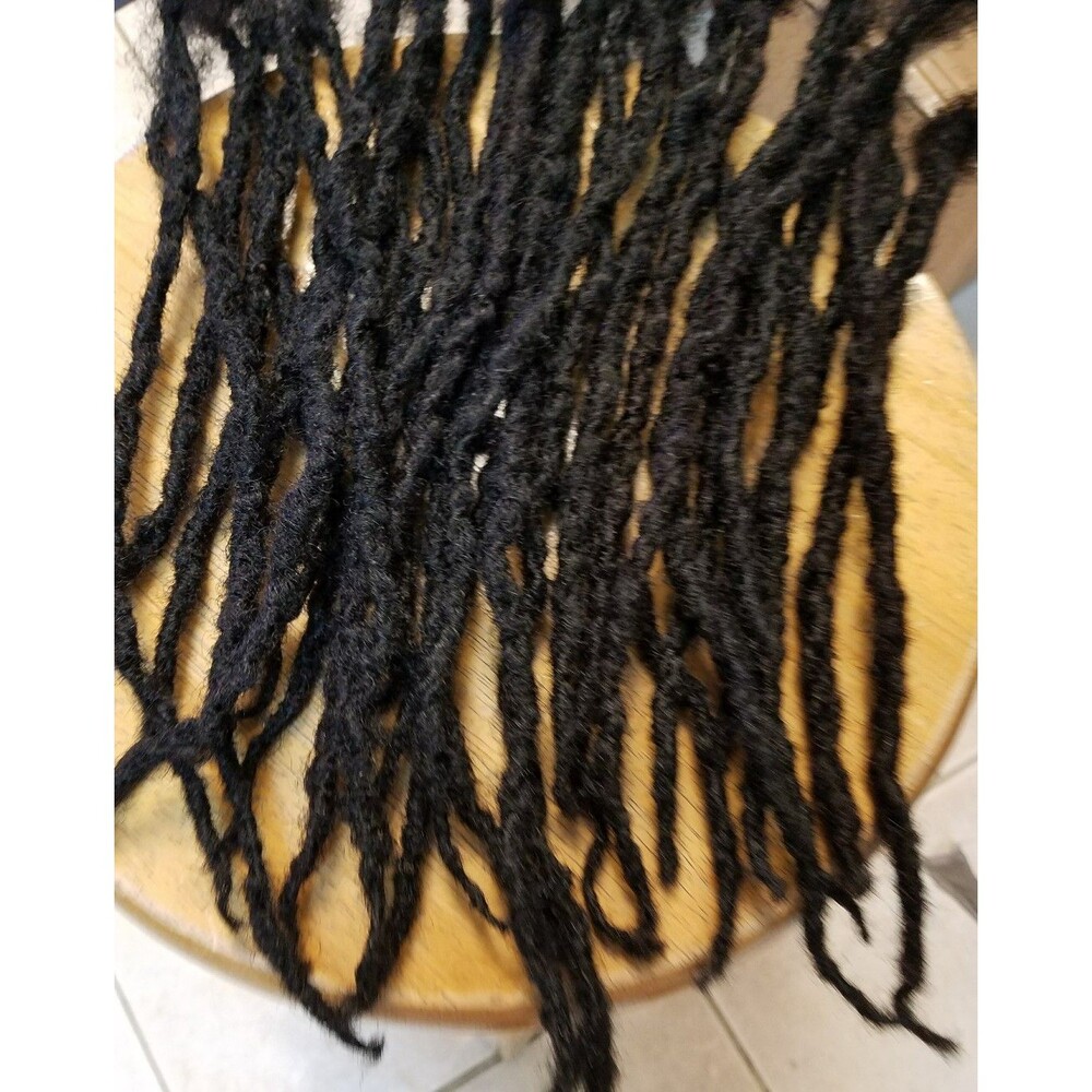 100% Human Hair Locks handmade Dreadlocks 60 pieces up to 8"-15'' black